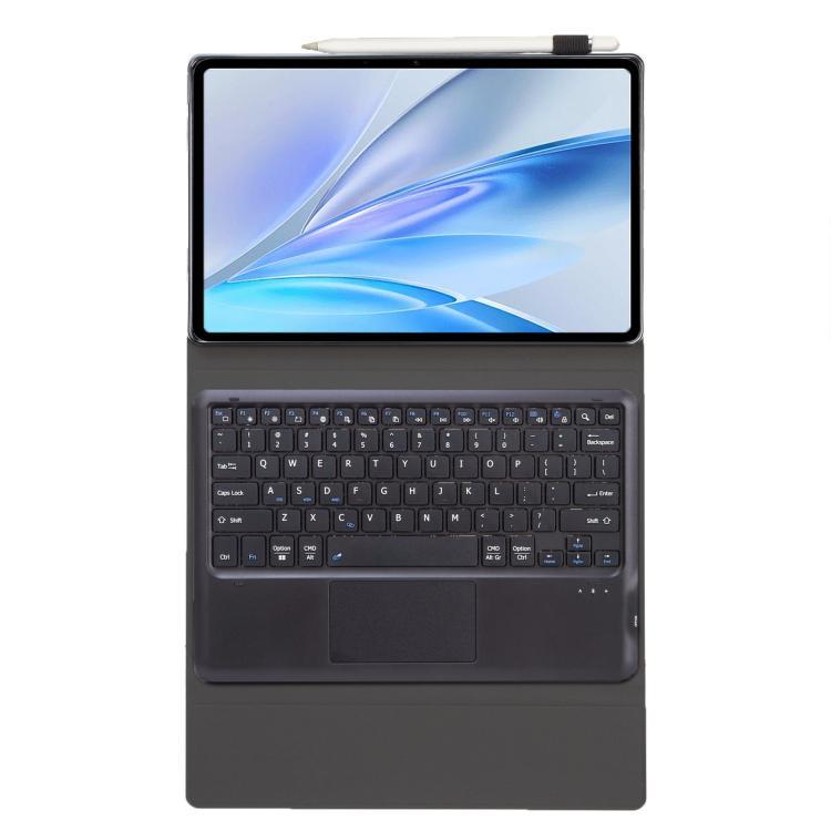 For vivo Pad SE 12.3 Bluetooth Keyboard TPU Leather Tablet Case with Holder & Touchpad