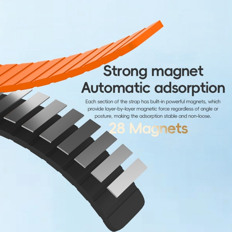 For Apple Watch Series 10 46mm ZGA Two Color Magnetic Silicone Watch Band