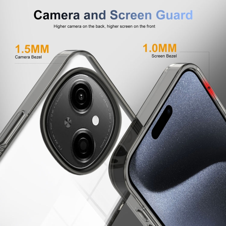 For Tecno Spark Go 1 Anti-slip Clear Acrylic Hybrid TPU Phone Case