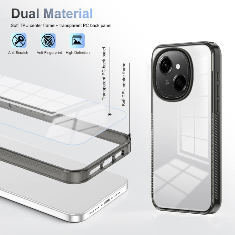 For Tecno Spark Go 1 Anti-slip Clear Acrylic Hybrid TPU Phone Case