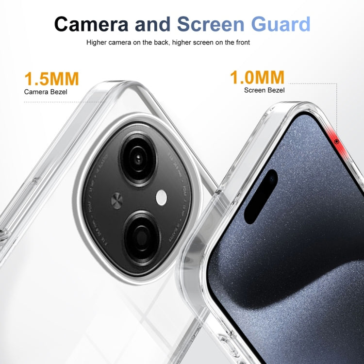 For Tecno Spark Go 1 Anti-slip Clear Acrylic Hybrid TPU Phone Case