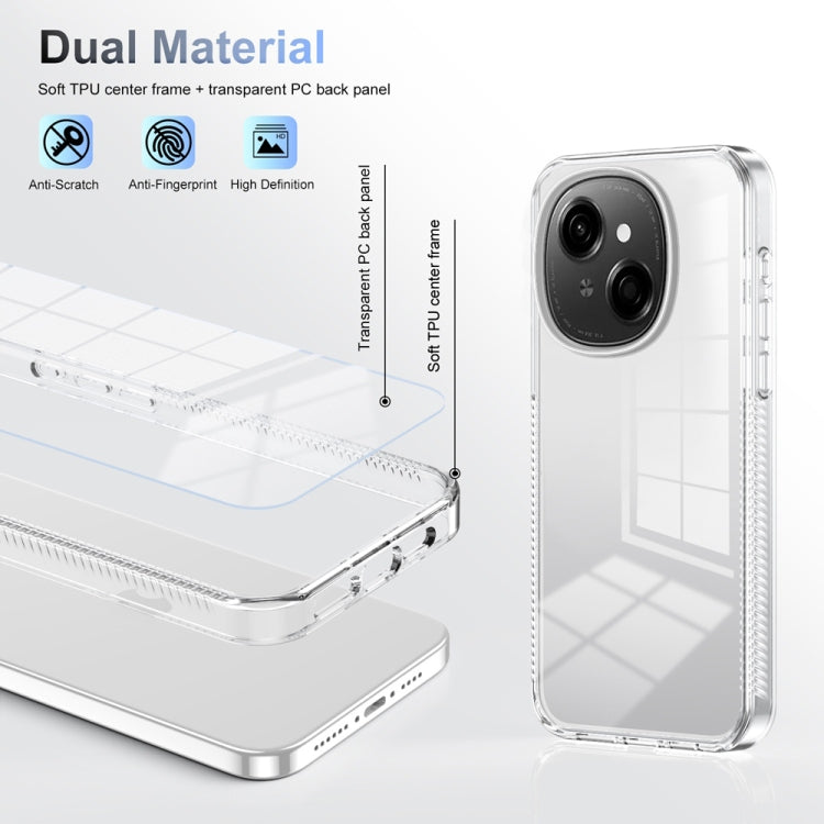 For Tecno Spark Go 1 Anti-slip Clear Acrylic Hybrid TPU Phone Case