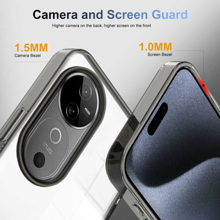 For vivo V40 5G Anti-slip Clear Acrylic Hybrid TPU Phone Case