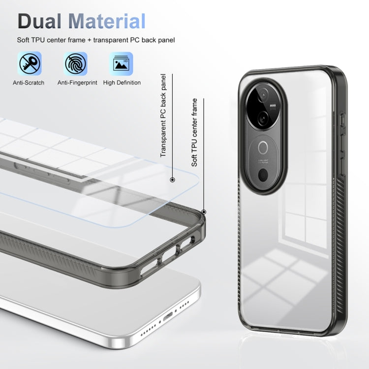 For vivo V40 5G Anti-slip Clear Acrylic Hybrid TPU Phone Case