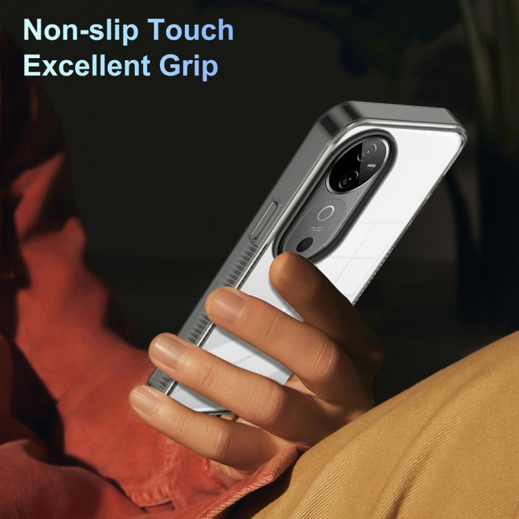 For vivo V40 5G Anti-slip Clear Acrylic Hybrid TPU Phone Case