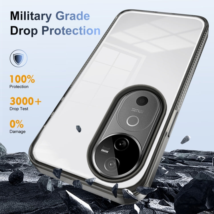 For vivo V40 5G Anti-slip Clear Acrylic Hybrid TPU Phone Case
