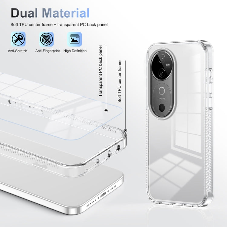 For vivo V40 5G Anti-slip Clear Acrylic Hybrid TPU Phone Case