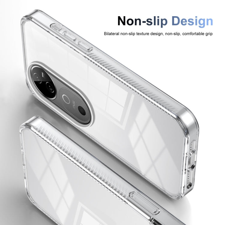 For vivo V40 5G Anti-slip Clear Acrylic Hybrid TPU Phone Case