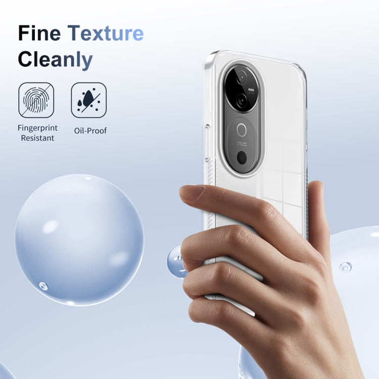 For vivo V40 5G Anti-slip Clear Acrylic Hybrid TPU Phone Case