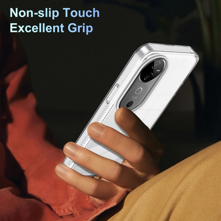 For vivo V40 5G Anti-slip Clear Acrylic Hybrid TPU Phone Case
