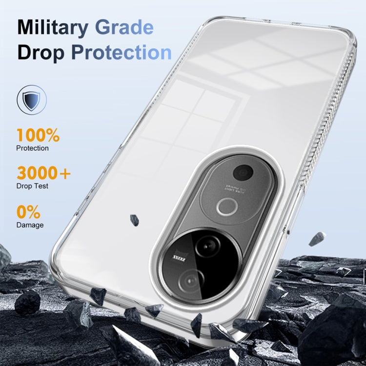 For vivo V40 5G Anti-slip Clear Acrylic Hybrid TPU Phone Case