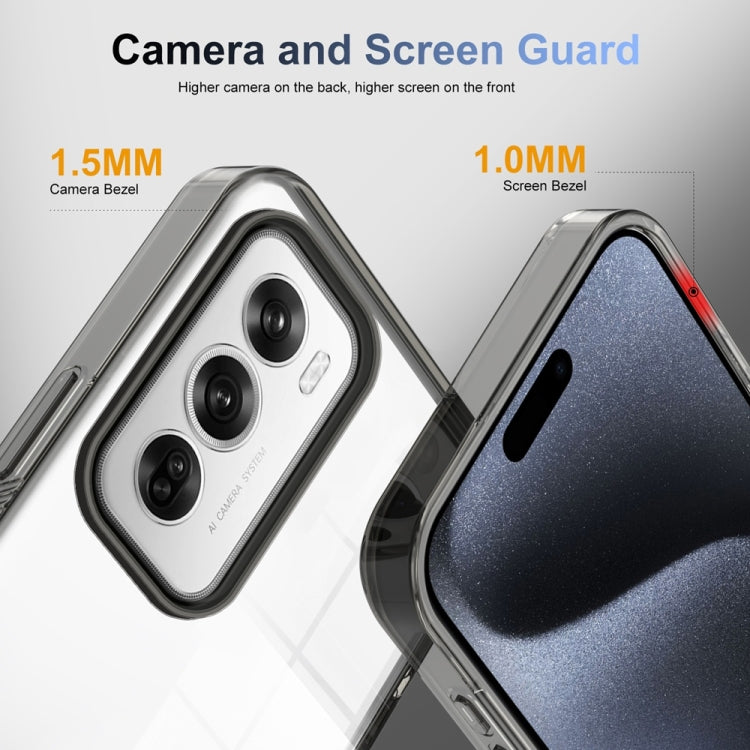 For OPPO Reno12 Pro Global Anti-slip Clear Acrylic Hybrid TPU Phone Case