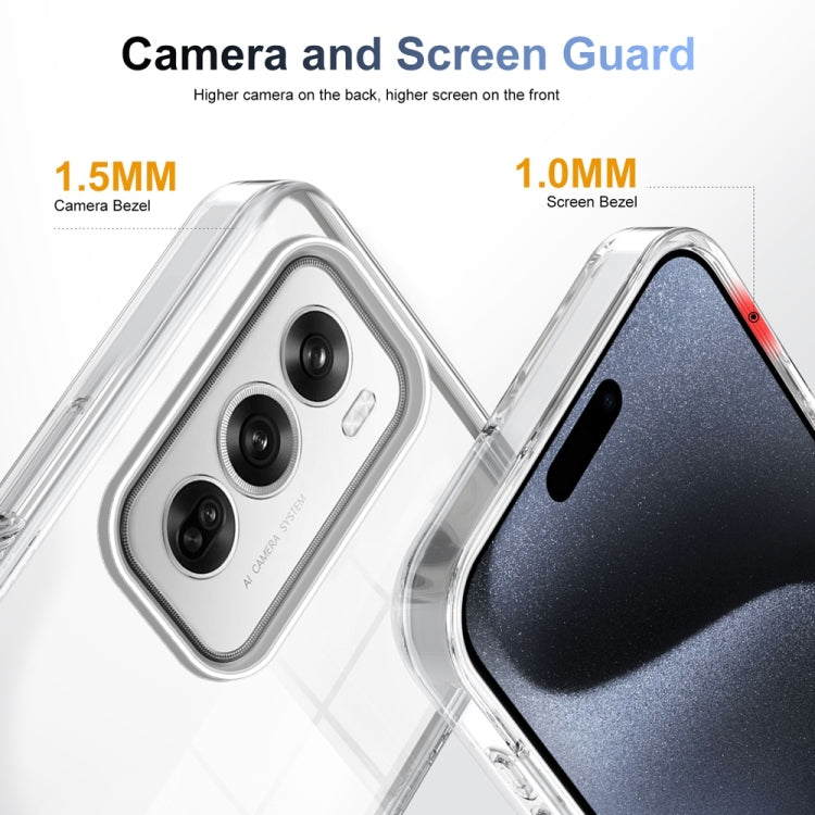 For OPPO Reno12 Pro Global Anti-slip Clear Acrylic Hybrid TPU Phone Case