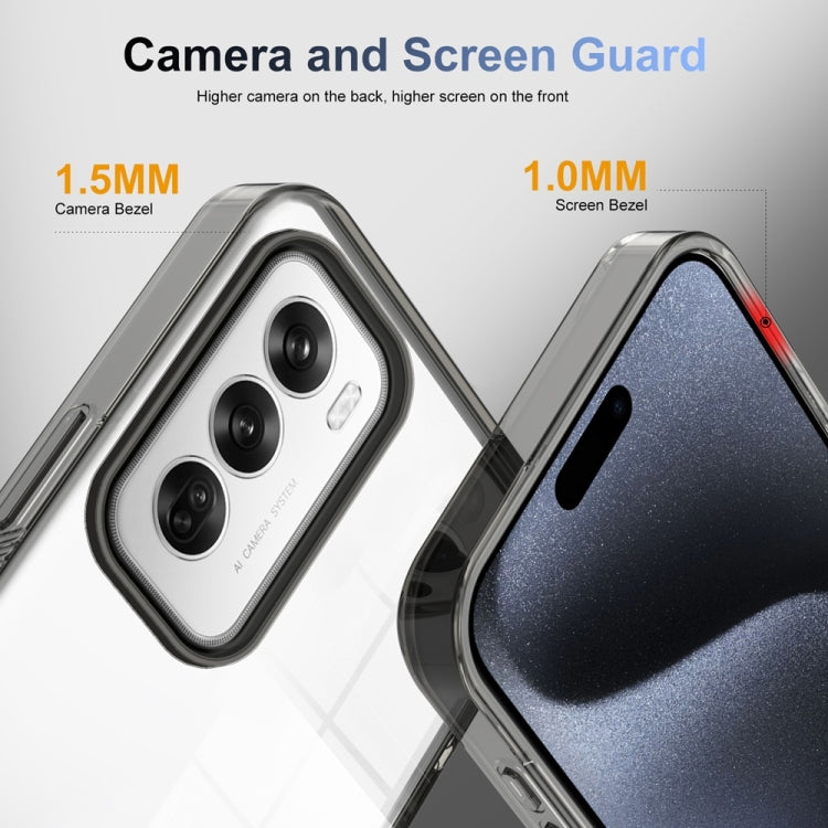 For OPPO Reno12 Global Anti-slip Clear Acrylic Hybrid TPU Phone Case