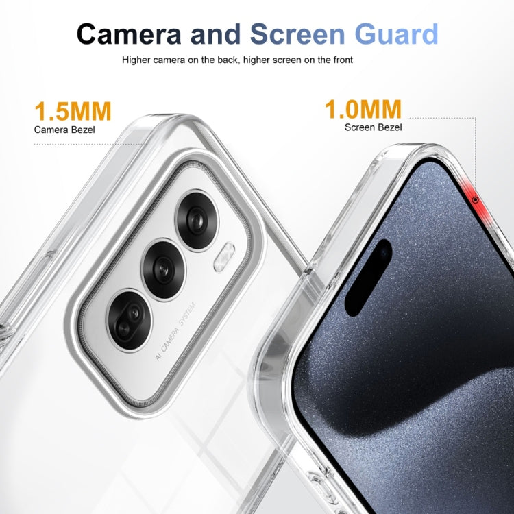 For OPPO Reno12 Global Anti-slip Clear Acrylic Hybrid TPU Phone Case