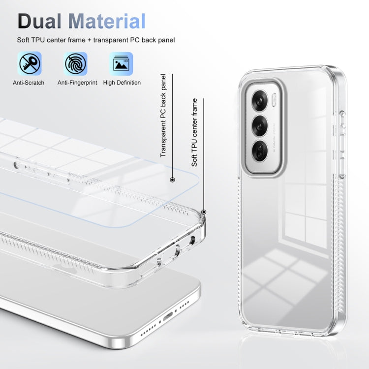 For OPPO Reno12 Global Anti-slip Clear Acrylic Hybrid TPU Phone Case