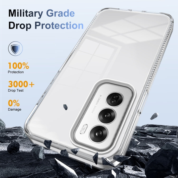 For OPPO Reno12 Global Anti-slip Clear Acrylic Hybrid TPU Phone Case