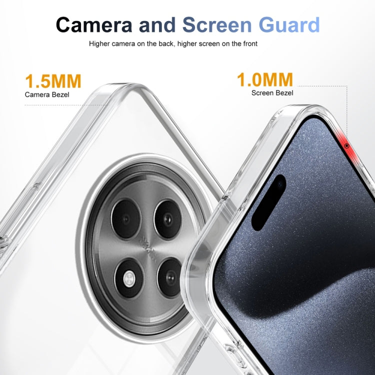 For OPPO Reno12 F 4G Anti-slip Clear Acrylic Hybrid TPU Phone Case