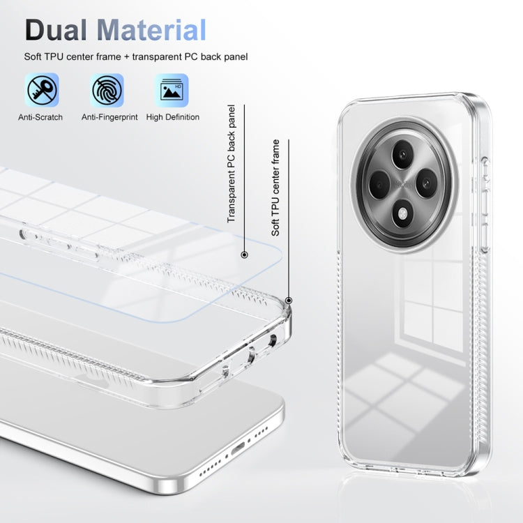 For OPPO Reno12 F 4G Anti-slip Clear Acrylic Hybrid TPU Phone Case