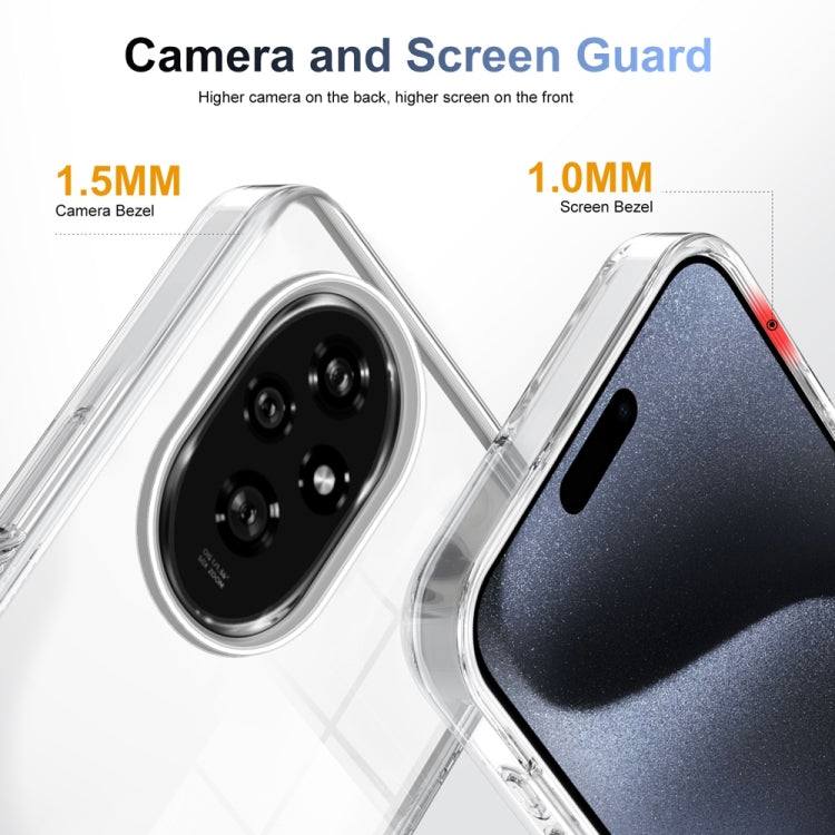 For Honor 200 Anti-slip Clear Acrylic Hybrid TPU Phone Case