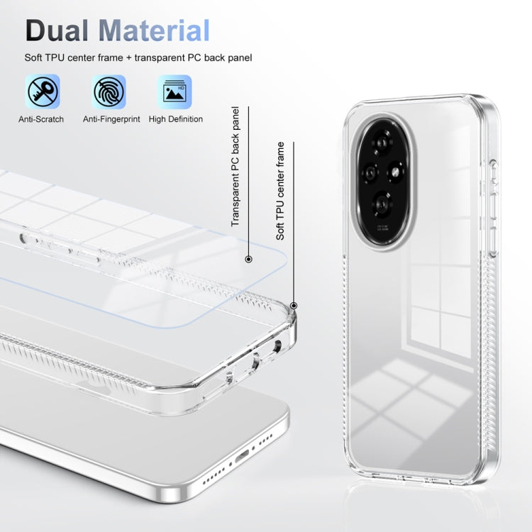 For Honor 200 Anti-slip Clear Acrylic Hybrid TPU Phone Case
