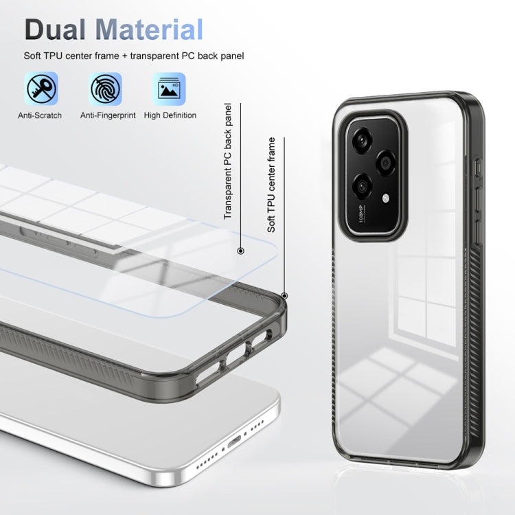 For Honor 200 Lite Global Anti-slip Clear Acrylic Hybrid TPU Phone Case