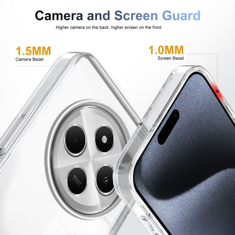 For Xiaomi Redmi 14C 4G Anti-slip Clear Acrylic Hybrid TPU Phone Case