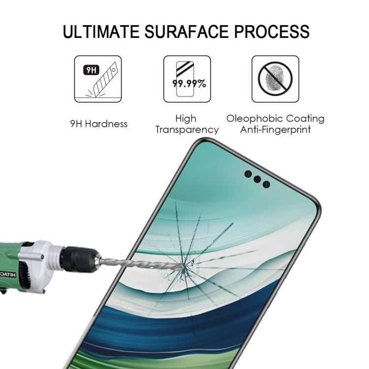 For Huawei Mate 60 Pro Full Glue 9H HD 3D Curved Edge Tempered Glass Film - Black