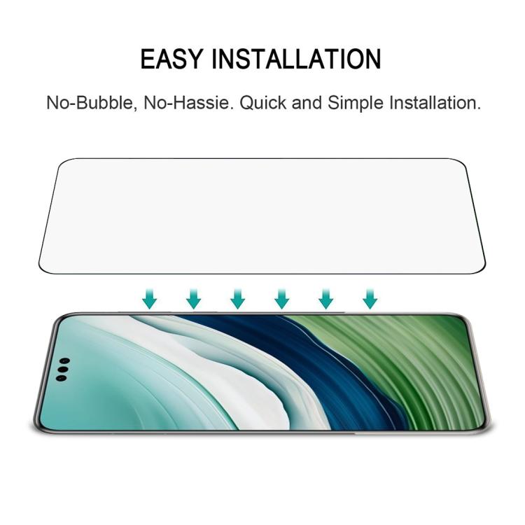 For Huawei Mate 60 Pro Full Glue 9H HD 3D Curved Edge Tempered Glass Film - Black