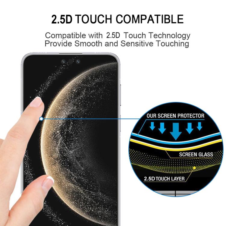 For Huawei Mate 70 Pro+ Full Glue 9H HD 3D Curved Edge Tempered Glass Film - Black