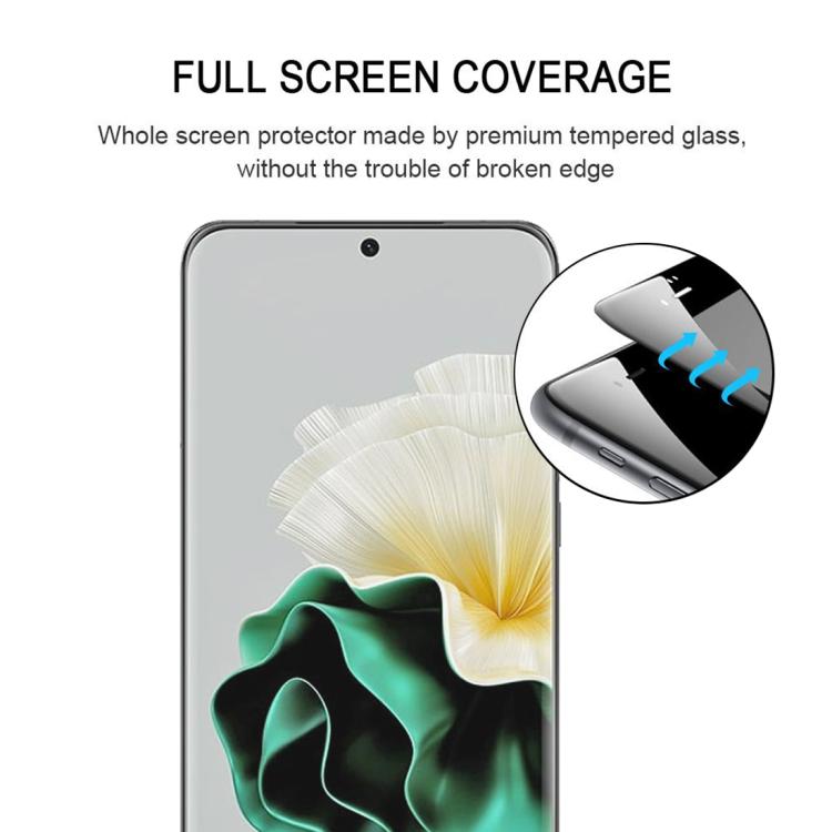 For Huawei P60 Full Glue 9H HD 3D Curved Edge Tempered Glass Film - Black