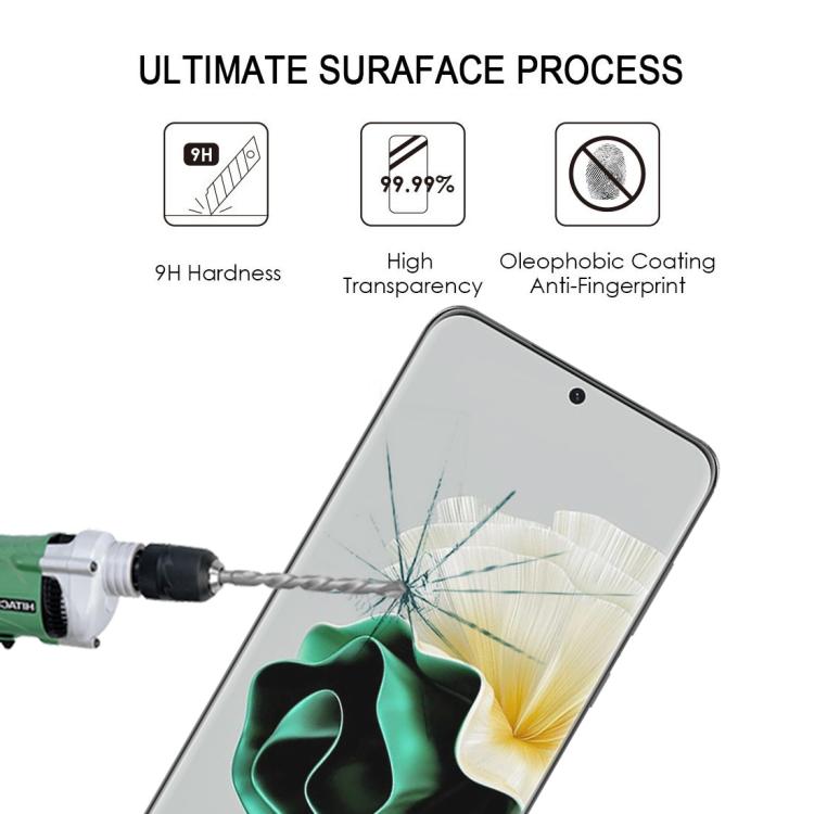 For Huawei P60 Full Glue 9H HD 3D Curved Edge Tempered Glass Film - Black