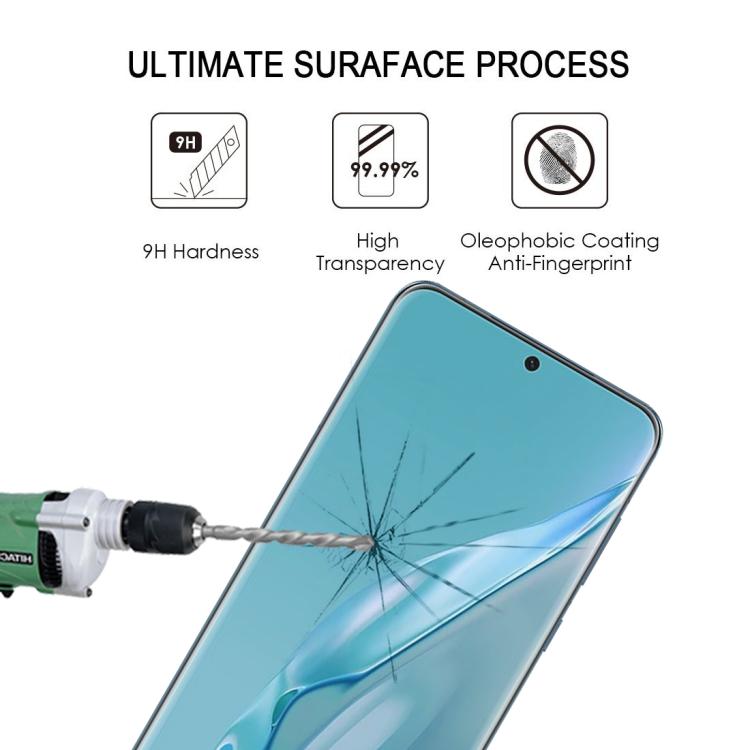 For Huawei P60 Art Full Glue 9H HD 3D Curved Edge Tempered Glass Film - Black