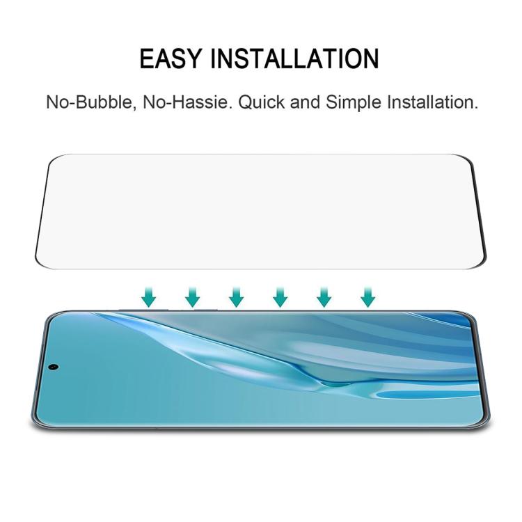 For Huawei P60 Art Full Glue 9H HD 3D Curved Edge Tempered Glass Film - Black