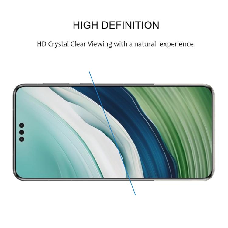 For Huawei Mate 60 Pro 25pcs Full Glue 9H HD 3D Curved Edge Tempered Glass Film - Black