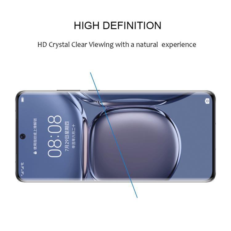 For Huawei P50 Pro 25pcs Full Glue 9H HD 3D Curved Edge Tempered Glass Film - Black