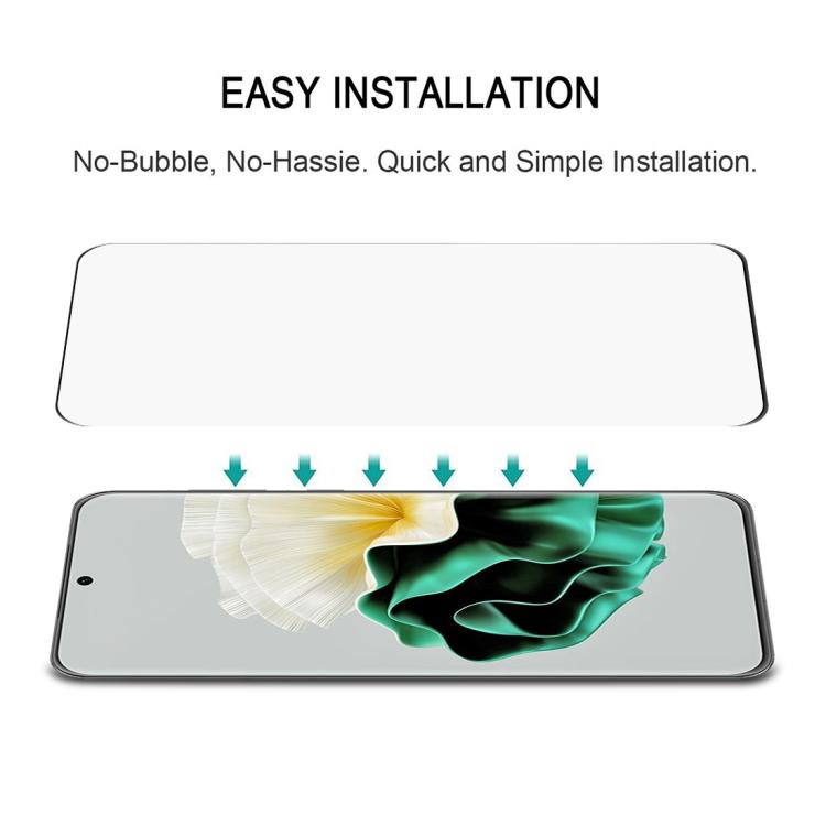 For Huawei P60 25pcs Full Glue 9H HD 3D Curved Edge Tempered Glass Film - Black