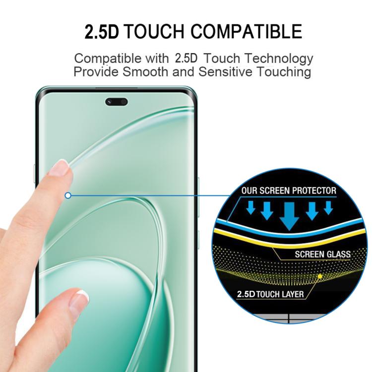 For Huawei Enjoy 70X 25pcs Full Glue 9H HD 3D Curved Edge Tempered Glass Film - Black