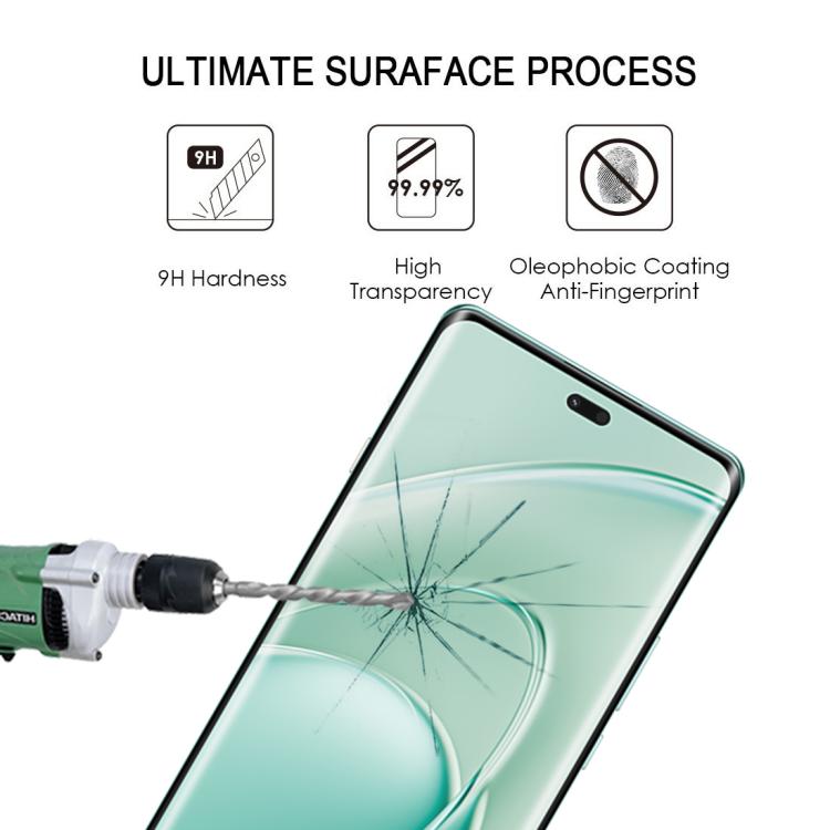 For Huawei Enjoy 70X 25pcs Full Glue 9H HD 3D Curved Edge Tempered Glass Film - Black
