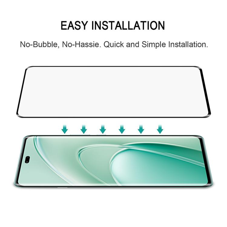 For Huawei Enjoy 70X 25pcs Full Glue 9H HD 3D Curved Edge Tempered Glass Film - Black