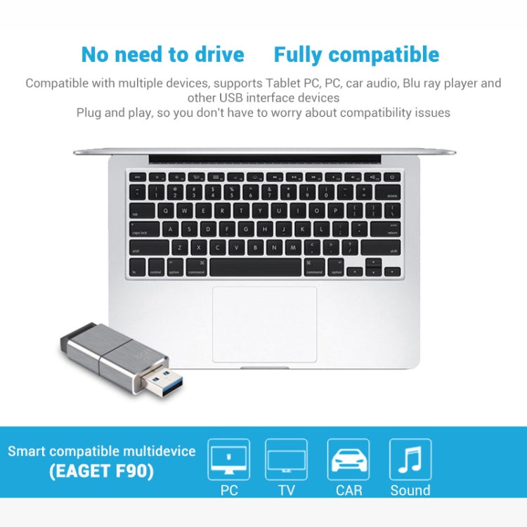 EAGET F90 128G USB 3.0 Interface Metal Flash U Disk