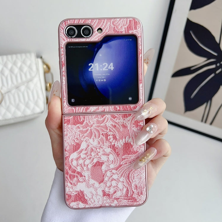 For Samsung Galaxy Z Flip6 / Flip7 FE Embroidery Style Full Coverage Phone Case