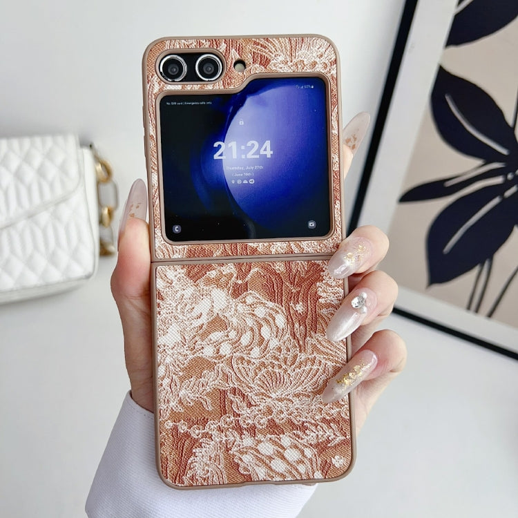 For Samsung Galaxy Z Flip6 / Flip7 FE Embroidery Style Full Coverage Phone Case