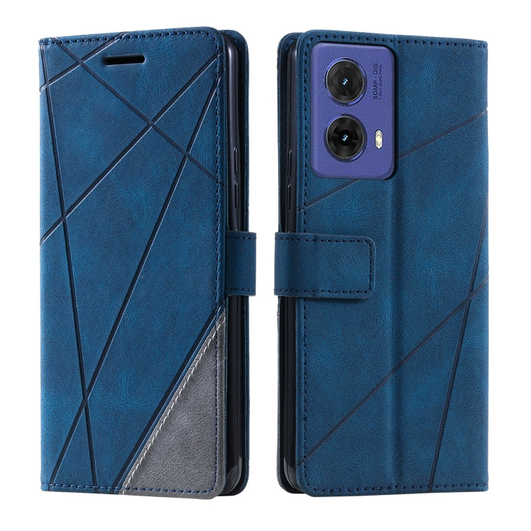 For Motorola Moto G85 Skin Feel Splicing Leather Phone Case