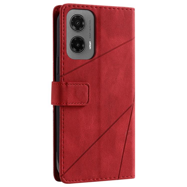 For Motorola Moto G35 Skin Feel Splicing Leather Phone Case