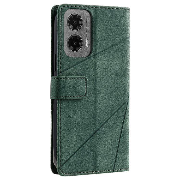 For Motorola Moto G35 Skin Feel Splicing Leather Phone Case