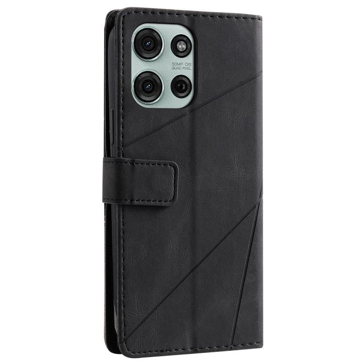 For Motorola Moto G75 5G Skin Feel Splicing Leather Phone Case