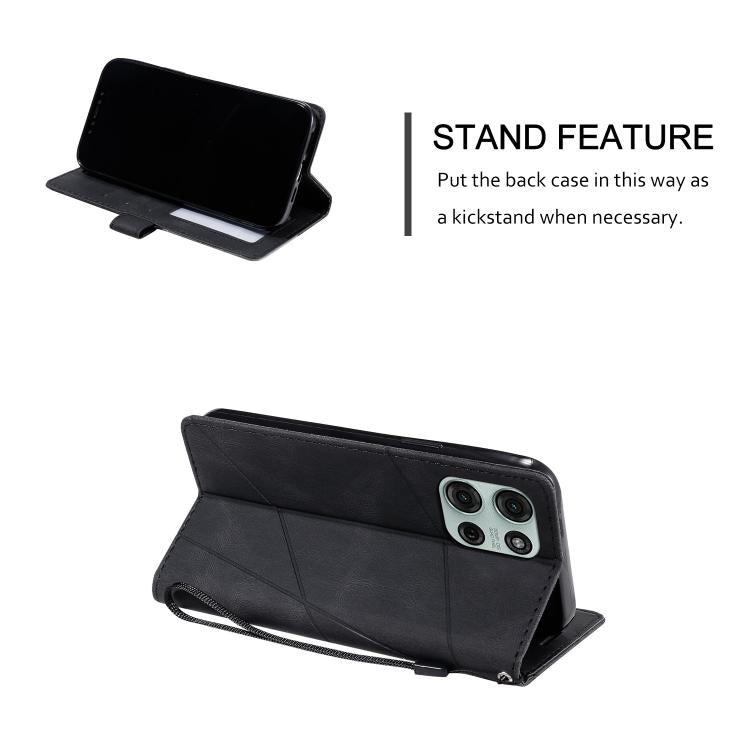 For Motorola Moto G75 5G Skin Feel Splicing Leather Phone Case