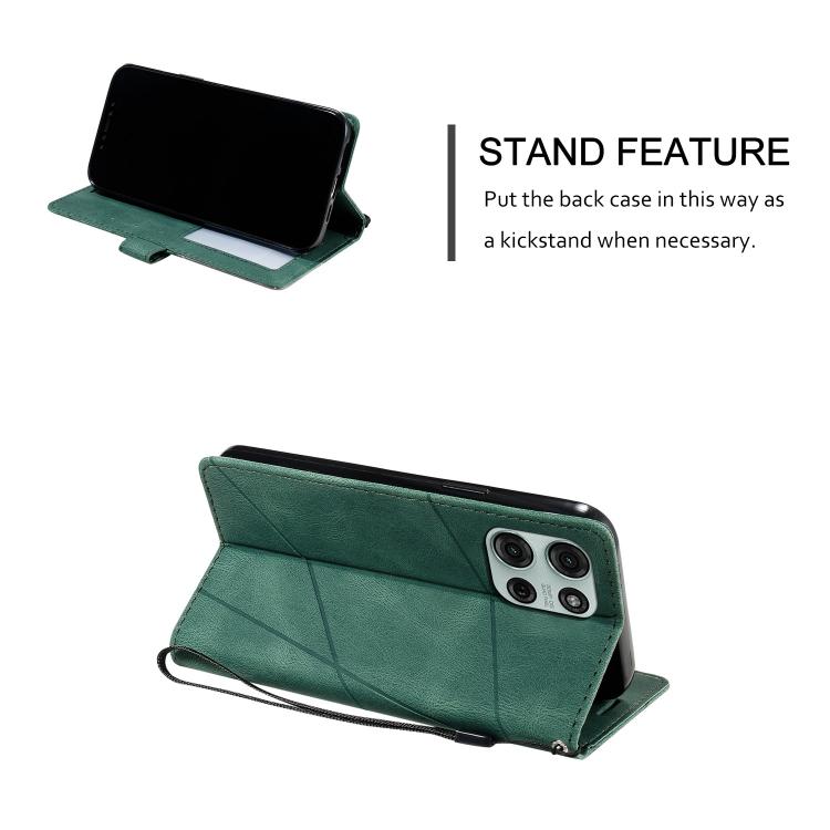 For Motorola Moto G75 5G Skin Feel Splicing Leather Phone Case