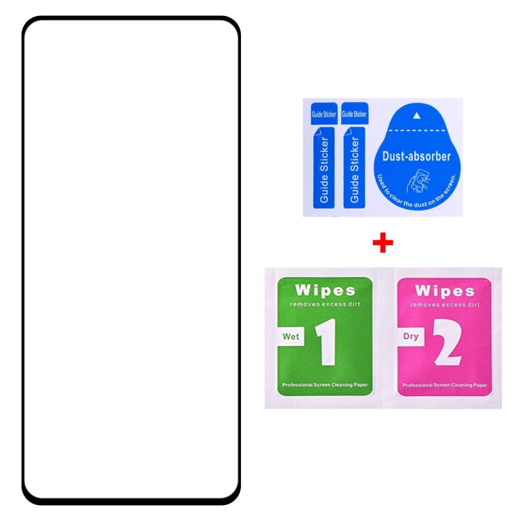 For Motorola Edge 50s Pro Edge Glue 9H HD 3D Curved Edge Tempered Glass Film - Black